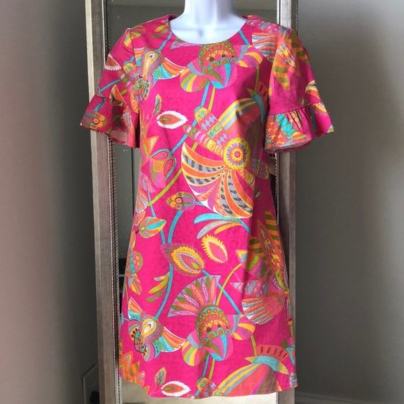 Trina Turk Dresses & Skirts - 🌸 Trina Turk Hot Pink Tropical/Floral Print Dress